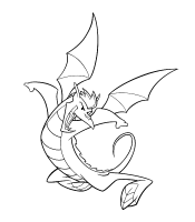 A coloring page of american dragon ball z - jake long